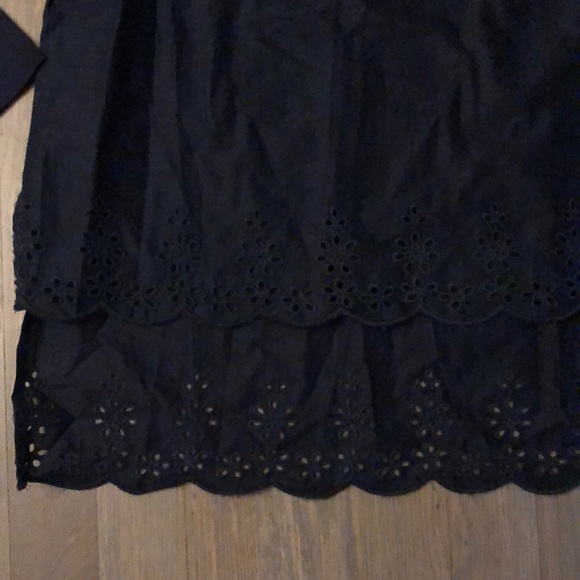 J. Crew NWT Scalloped eyelet funnelneck top - Picture 5 of 14